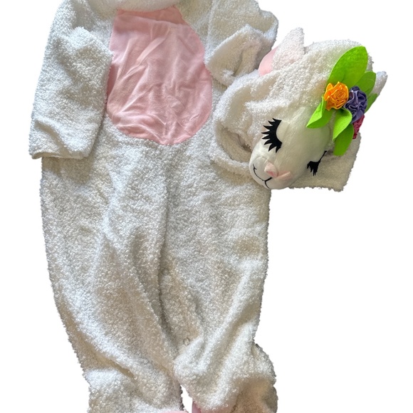 Lovable Lamb Infant Costume Spirit Halloween Baby White Sheep 12-18 Months - Picture 3 of 7